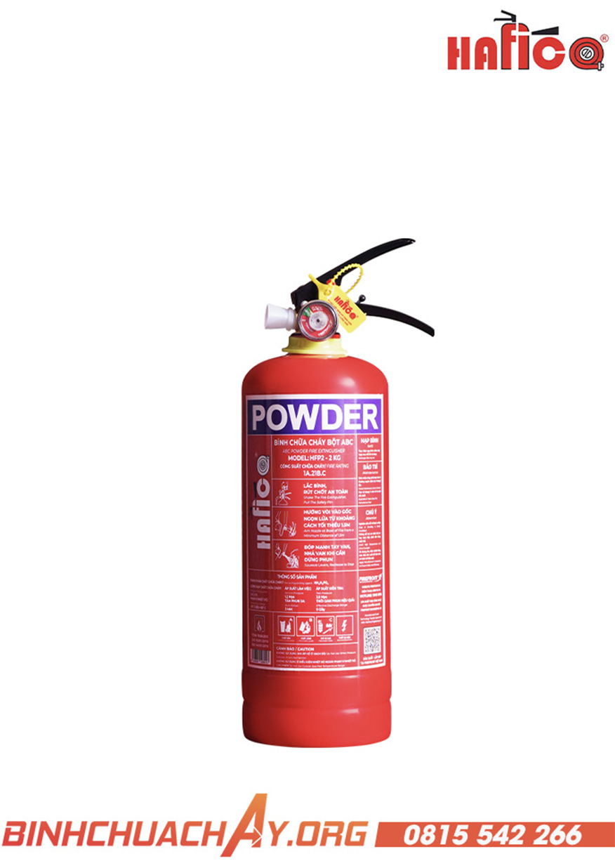 Bình chữa cháy 2kg bột ABC Hafico HFP2