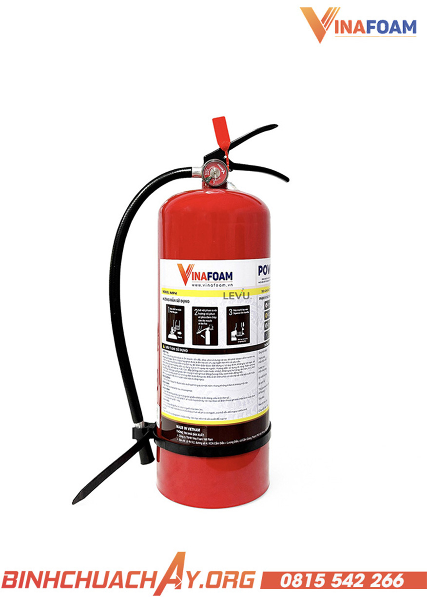 Bình chữa cháy 4kg bột ABC Vinafoam MP4/CMP4
