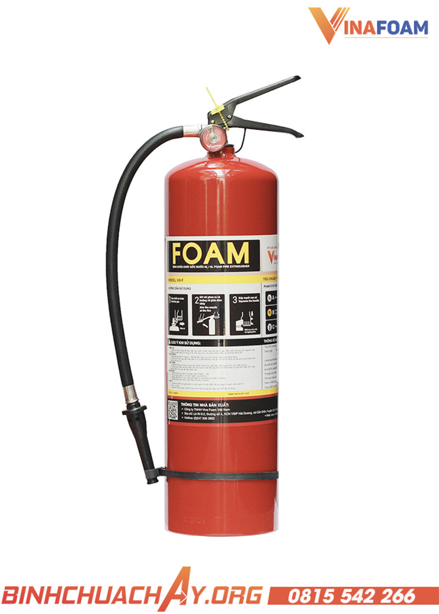 Bình chữa cháy 6 lít bọt foam Vinafoam V6F