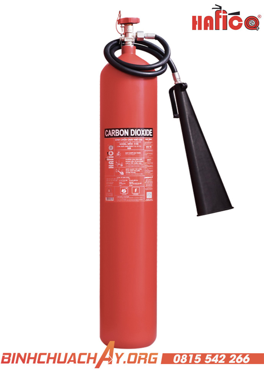 Bình chữa cháy 9kg khí CO2 Hafico HFC9